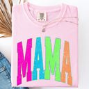 Small Blossom Light Pink Mama Leopard Print Vintage Varsity Checkered Mom Life Everyday Style Chic Lifestyle Comfort Colors Tee