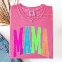 Medium Crunchberry Pink Mama Leopard Print Vintage Varsity Checkered Mom Life Everyday Style Chic Lifestyle Comfort Colors Tee