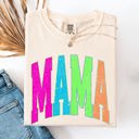 Small Ivory Cream Mama Leopard Print Vintage Varsity Checkered Mom Life Everyday Style Chic Lifestyle Comfort Colors Tee