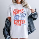 Small White Tired Moms Coffee Club Vintage Cherry Edition Premium Soft Graphic Comfort Colors Tee