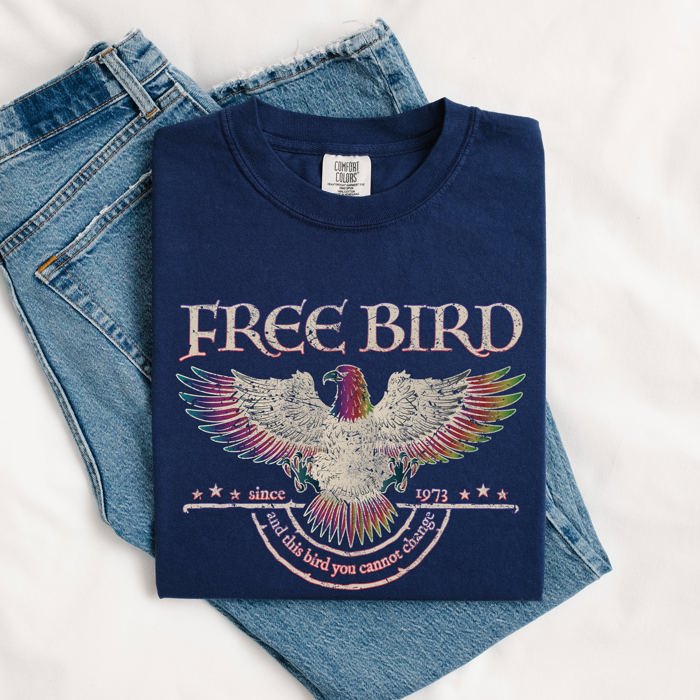 Free Bird Vintage Rock Anthem Retro Concert Classic Jam Session Memorial Edition Limited Comfort Colors Tee