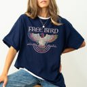 Small Navy Free Bird Vintage Rock Anthem Retro Concert Classic Jam Session Memorial Edition Limited Comfort Colors Tee