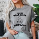 XXXL Granite Light Gray Born To Dilly Dally Bear Meme Vintage Style Pop Culture Limited Edition Graphic Tee