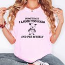 Medium Blossom Light Pink Laugh Too Hard Pee Myself Pig Meme Edition Comic Irreverent Humor Comfort Colors Tee