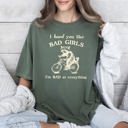 Large Moss Dark Green Bad Girls Raccoon Funny Aesthetic Meme Edition Limited Release Comfort Colors Tee