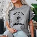 Small Granite Light Gray Let's Do This Before Anxiety Kicks In Rabbit Alice In Wonderland Comfort Colors Tee