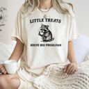 XXL Ivory Cream Little Treats Solve Big Problems Raccoon Meme Graphic Playful Comfort Colors Tee