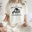 XXXL Ivory Cream Sorry About The Vibes Mentally Ill Raccoon Meme Aesthetic Funny Comfort Colors Tee