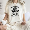  Sweet Girl Anger Issues Cupid Angel Meme Phrase Artwork Edition Comfort Colors Tee