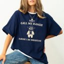 XXXL Navy They Call Me Ranch Bear Meme Vintage Cowboy Theme Graphic Illustration Collectible Humor Comfort Colors Tee