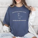 Small Denim Blue Toughest Battles, Silliest Soldier, Goose Meme Edition Graphic Comfort Colors Tee
