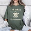 XL Moss Dark Green Vibes Are In Shambles Raccoon Meme Edition Version 2024 Limited Release Comfort Colors Tee
