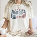 XXXL Ivory Cream America Flag Americana Land Of The Free Patriotic USA Vintage Distressed Pride Comfort Colors Tee