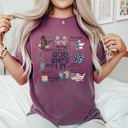 Large Berry Red God Says I Am Patriotic Protected Strong Powerful Brave Bold Courageous Faithful Comfort Colors Tee