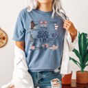 XL Blue Jean God Says I Am Patriotic Protected Strong Powerful Brave Bold Courageous Faithful Comfort Colors Tee