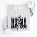 Small Ash Light Gray Mama Lightning Bolt Mother's Day Motherhood Celebration Of Maternal Strength And Love Sweatshirt