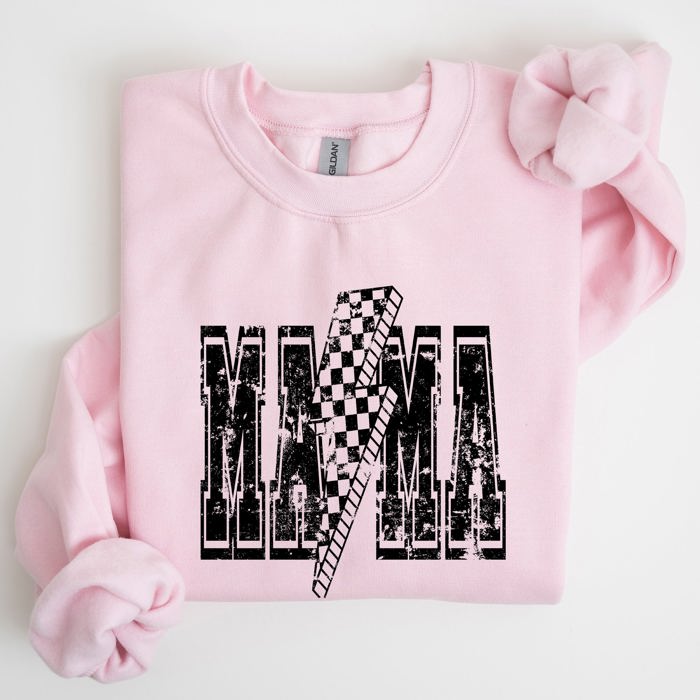 Mama Lightning Bolt Mother's Day Motherhood Celebration Of Maternal Strength And Love Sweatshirt