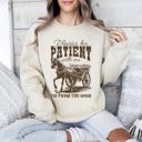  Please Be Patient 1900s Horse Western Country Retro Rustic Funny Quote Sweatshirt