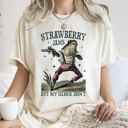 XL Ivory Cream Strawberry Jams Glock Don't Frog Meme Joke Aesthetic Trendy Toad Comfort Colors Tee