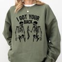  I Got Your Back Skeleton Witch Halloween Spooky Costume Design Graphic Edition Sweatshirt