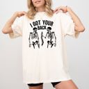Small Ivory Cream I Got Your Back Skeleton Witch Aesthetic Meme Halloween Spooky Costume Comfort Colors Tee