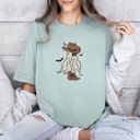 XL Bay Light Sage Mini Cowboy Ghost Retro Vintage Western Whimsical Nostalgic Americana Character Comfort Colors Tee