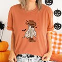 Large Yam Mini Cowboy Ghost Retro Vintage Western Whimsical Nostalgic Americana Character Comfort Colors Tee