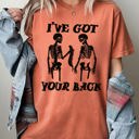  I've Got Your Back Skeleton Witch Meme Halloween Spooky Costume Comfort Colors Tee