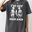 XL Pepper Dark Gray I've Got Your Back Skeleton Witch Meme Halloween Spooky Costume Comfort Colors Tee