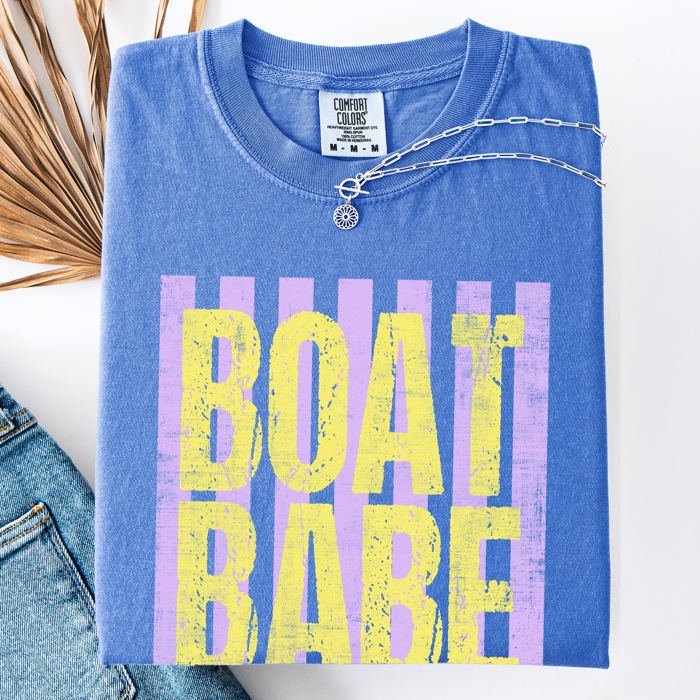 Boat Babe Beach Ready Vacation Sunshine Summer Fun Edition Coastal Living Comfort Colors Tee
