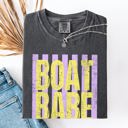 XXXL Pepper Dark Gray Boat Babe Beach Ready Vacation Sunshine Summer Fun Edition Coastal Living Comfort Colors Tee