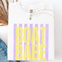 XL White Boat Babe Beach Ready Vacation Sunshine Summer Fun Edition Coastal Living Comfort Colors Tee
