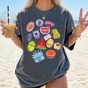 XL Pepper Dark Gray Cute Fruit Labels Rio Colorful Beach Ready Vacation Sunshine Summer Fun Comfort Colors Tee