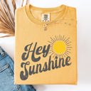 XXXL Mustard Hey Sunshine Positivity Beach Ready Vacation Summer Fun Faith Hope Joy Comfort Colors Tee