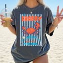  If Crabby Return To Beach, Blue Strips, Beach Ready, Vacation, Sunshine, Summer Fun Comfort Colors Tee