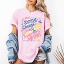 Medium Blossom Light Pink In My String Cheese Mama Era Faith-Filled Mom Life Edition Deluxe Comfort Colors Tee