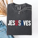  Jesus Saves USA Patriotic Independence Day America Gospel Message Comfort Colors Tee