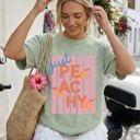  Just Peachy Rio Fruit Pastels Summer Vibes Playful Fashion Forward Comfort Colors Tee