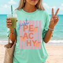 XL Island Reef Green Just Peachy Rio Fruit Pastels Summer Vibes Playful Fashion Forward Comfort Colors Tee