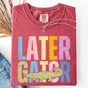 Large Crimson Red Later Gator Comfort Colors Tee