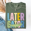 XL Moss Dark Green Later Gator Comfort Colors Tee