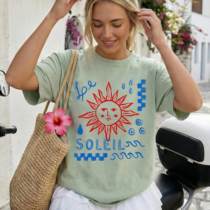 Le Soleil Beach Ready Vacation Sunshine Summer Fun Vibes For The Shore Comfort Colors Tee