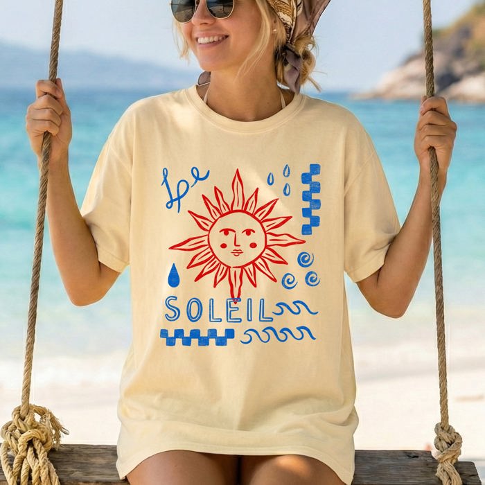 Le Soleil Beach Ready Vacation Sunshine Summer Fun Vibes For The Shore Comfort Colors Tee