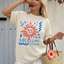 Medium Ivory Cream Le Soleil Beach Ready Vacation Sunshine Summer Fun Vibes For The Shore Comfort Colors Tee
