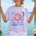 Large Orchid Light Purple Le Soleil Beach Ready Vacation Sunshine Summer Fun Vibes For The Shore Comfort Colors Tee