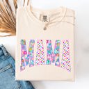 Mama Colorful Floral Patterns Bright Summer Beach Vacation Mood Floral Design Comfort Colors Tee