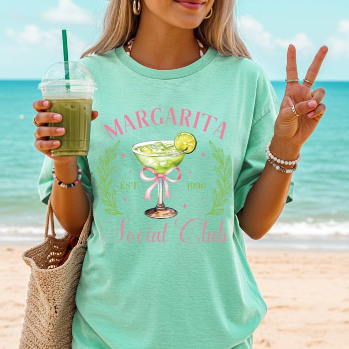 Margarita Social Club Beach Ready, Vacation, Sunshine, Summer Fun Comfort Colors Tee