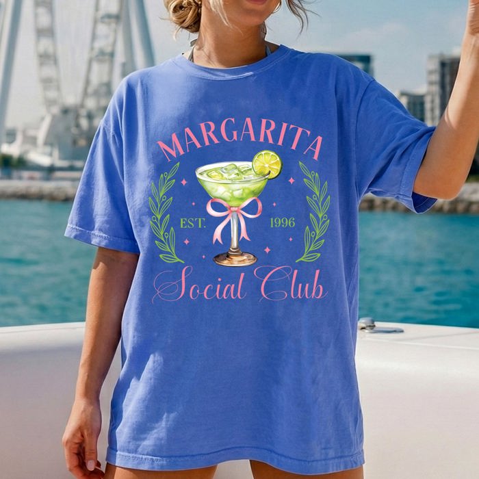Margarita Social Club Beach Ready, Vacation, Sunshine, Summer Fun Comfort Colors Tee