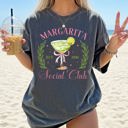 Large Pepper Dark Gray Margarita Social Club Beach Ready, Vacation, Sunshine, Summer Fun Comfort Colors Tee