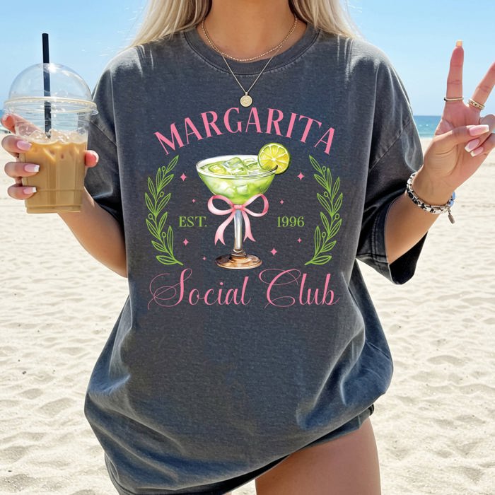 Margarita Social Club Beach Ready, Vacation, Sunshine, Summer Fun Comfort Colors Tee